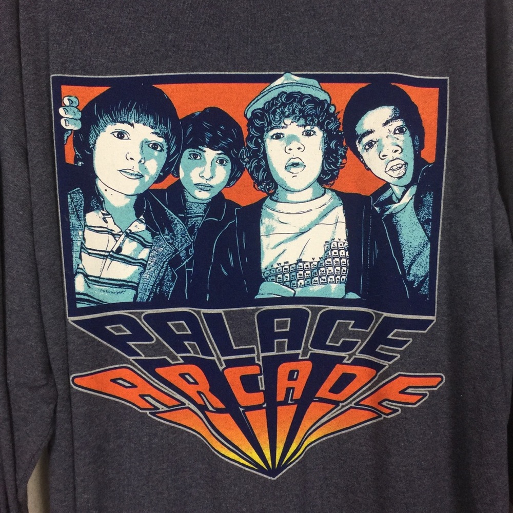 STRANGER THINGS—Long Sleeve T-Shirt. Dark Gray